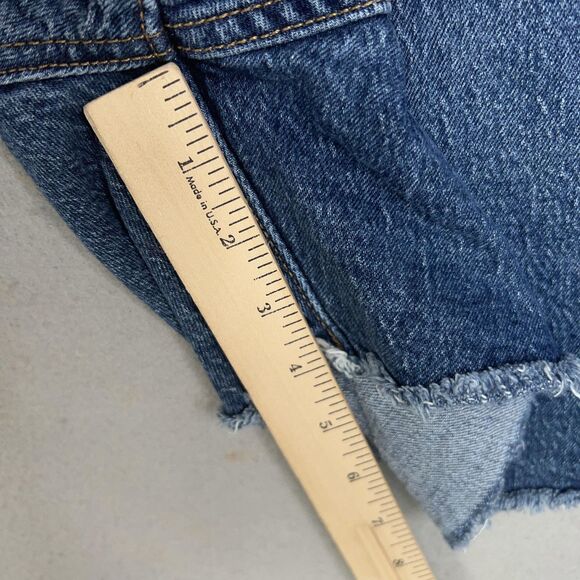 Levis Shorts Womens 20W Blue Denim Cutoff 501 High Rise Button Fly Cowgirl 90s - Picture 12 of 14